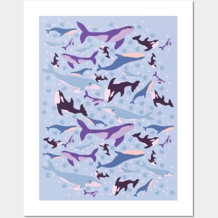 Whales everywhere Posters and Art